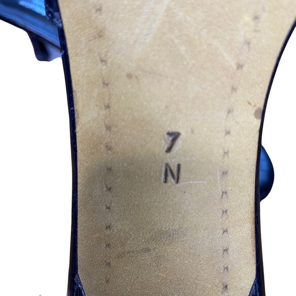 Donald J Pliner Couture‎ Black Leather Mules Kitten Heels Sandals Size 7N - Picture 11 of 14